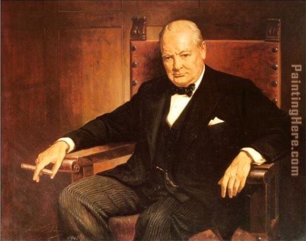 Sir Winston Churchill painting - Unknown Artist Sir Winston Churchill art painting